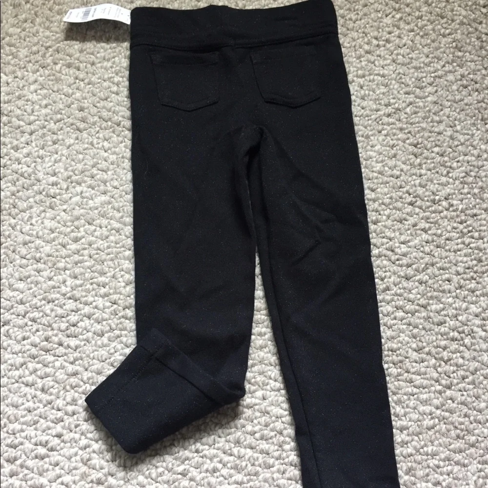 Carters Girls‎ Black Sparkle Jeggings Size 4T NWT